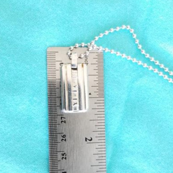 Tiffany & Co Roman Atlas Numeral Silver Necklace - Picture 4 of 4